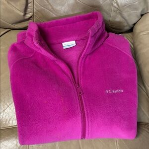 Columbia fleece jacket hot pink 2X! EUC
Zipper pockets